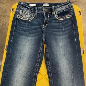 Vigoss Women's Dark Blue Straight Leg Jeans